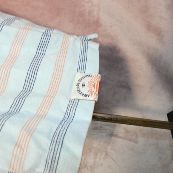 American Eagle Outfitters Mens Blue Striped Short Sleeve Collard Polo Size Small - Picture 5 of 9